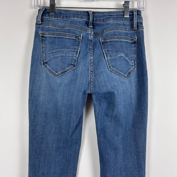 Driftwood Jackie Star Stripe High Rise Skinny Jeans Medium Wash Womens Size 24 - Picture 9 of 12